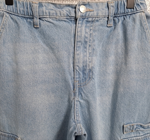 Denim Cargo High Waist Joggers    Size 9/10 - Picture 3 of 7